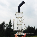 Wonderful Double Recycle Design Glass Smoking Water Pipes (ES-GB-263)